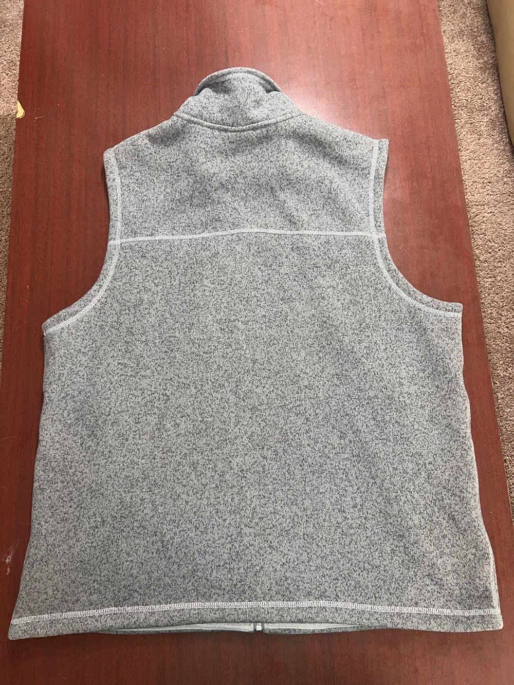 The North Face Light Gray Heather Fleece Vest - Picture 3 of 3